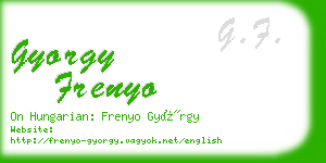 gyorgy frenyo business card